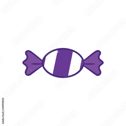 Purple striped candy wrapper with white sections vector