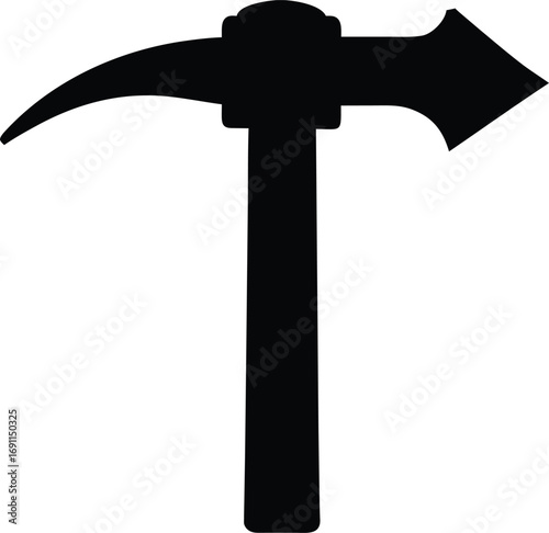 Hammer Silhouette Vector - Tool Icon in Black Solid Outline. Hammer Tool Vector Icon - Simple Black Silhouette, Vector Hammer Symbol