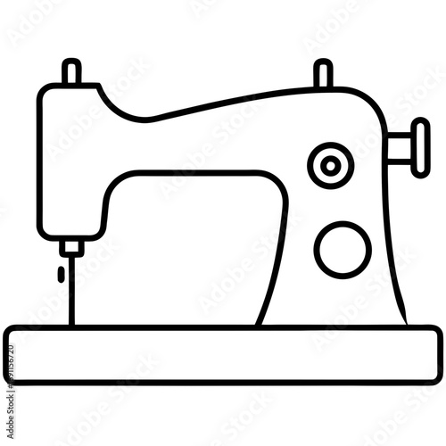 Sewing machine vector, a modern sewing machine icon art design, black vector of a sewing machine outline, simple sewing machine art, a set of sewing machine icons isolated