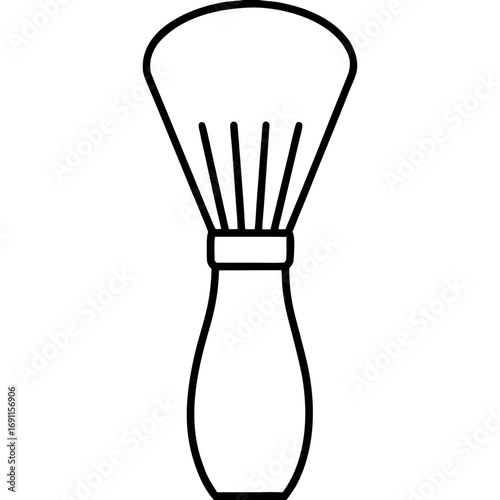Shaving brush vector, a modern shaving brush icon art design, black vector of a shaving brush outline, simple brush art, a set of shaving brush icons isolated