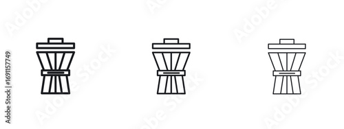 Waste reduction icon logo vector template. Simple style icons