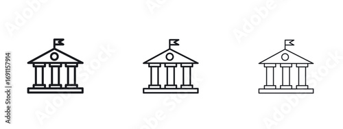 University icon logo vector template. Simple style icons