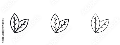 Tobacco leaves icon logo vector template. Simple style icons