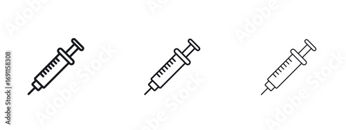 Syringe icon logo vector template. Simple style icons