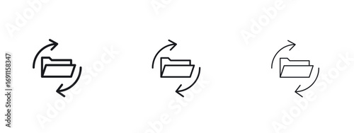 Synchronization icon logo vector template. Simple style icons