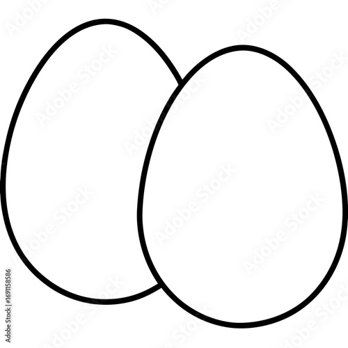 Easter eggs vector, a modern egg art design, black vector of an easter egg outline, simple easter eggs art, a set of easter eggs isolated