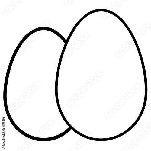 Easter eggs vector, a modern egg art design, black vector of an easter egg outline, simple easter eggs art, a set of easter eggs isolated