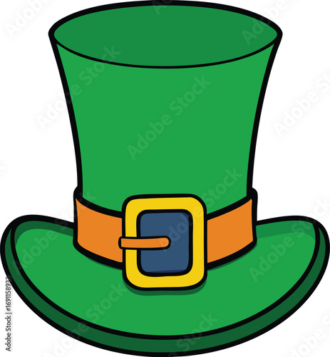 Cartoon Green Leprechaun Hat with Buckle st patrick's day