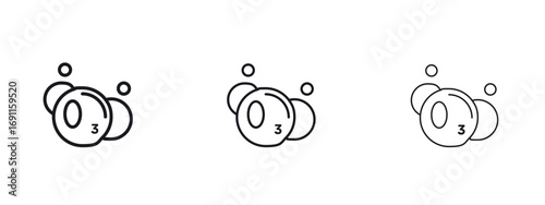 Ozonation icon logo vector template. Simple style icons