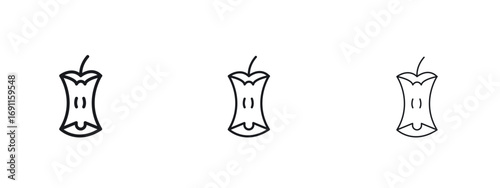 Organic waste icon logo vector template. Simple style icons