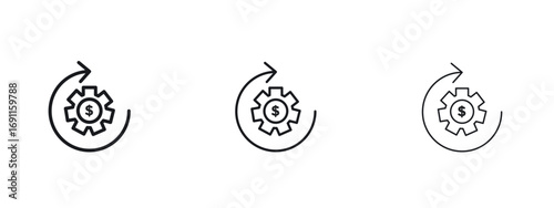 Money processes icon logo vector template. Simple style icons