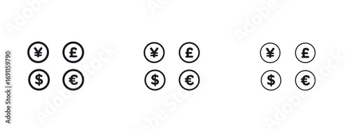 Money icon logo vector template. Simple style icons