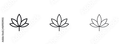 Marijuana icon logo vector template. Simple style icons