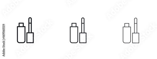 Lip gloss icon logo vector template. Simple style icons