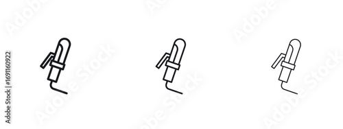 Hair curler icon logo vector template. Simple style icons
