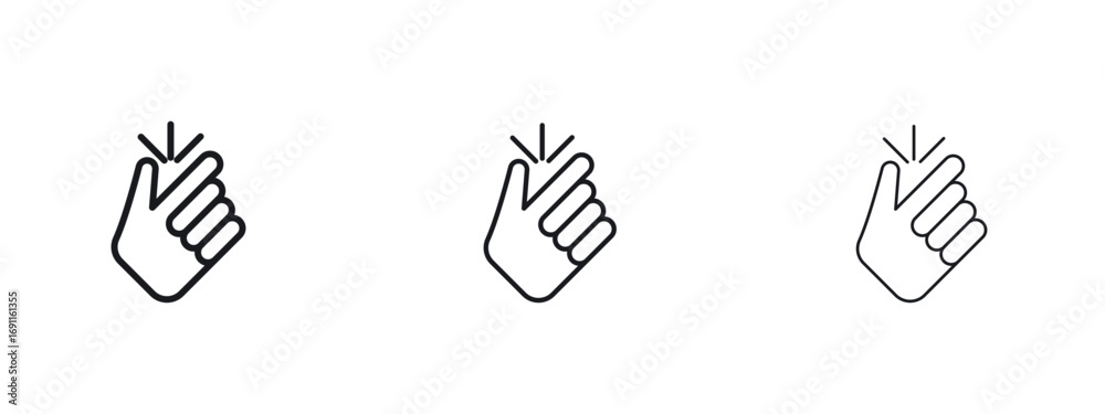 Фотография Finger snapping icon logo vector template. Simple style icons