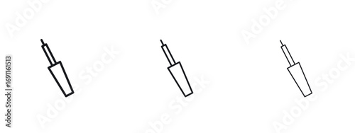 Eyeliner brush icon logo vector template. Simple style icons
