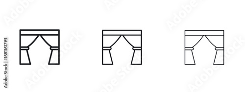 Curtain icon logo vector template. Simple style icons