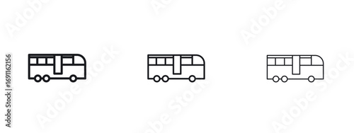 Bus coach icon logo vector template. Simple style icons