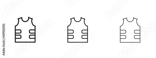 Bulletproof vest icon logo vector template. Simple style icons