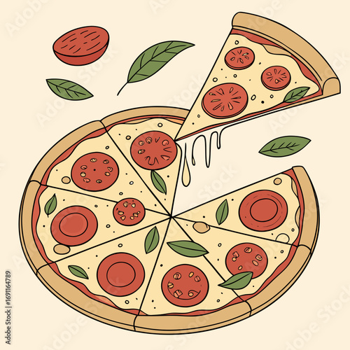 set of pizza
