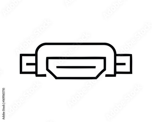 Vector illustration of hdmi connector icon