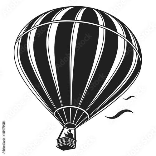 hot air balloon silhouette 