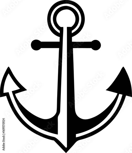 Nautical Anchor Symbol Graphic Illustration A Timeless Icon of Maritime Heritage and Stability