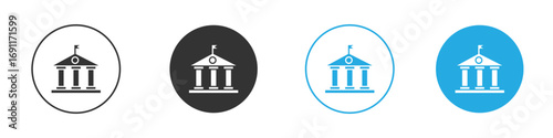 University icon vector design pack. symbol logo.