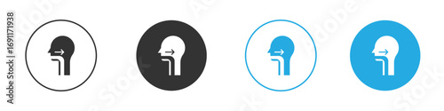 Swallowing reflex icon vector design pack. symbol logo.