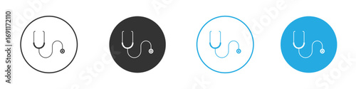 Stethoscope icon vector design pack. symbol logo.