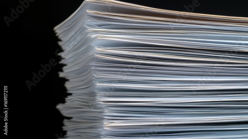 A stack of papers.