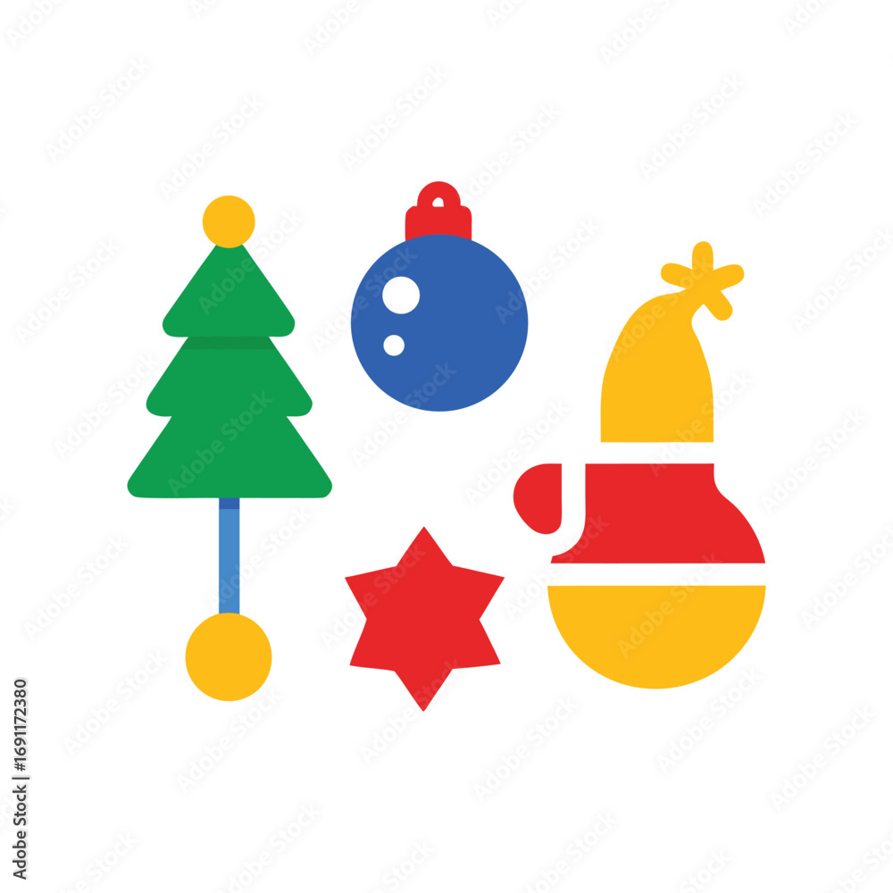 Fototapeta premium Christmas icons