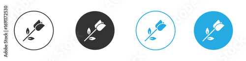 Rose icon vector design pack. symbol logo.