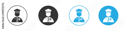 Police icon vector design pack. symbol logo.