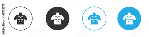 Male torso icon vector design pack. symbol logo.