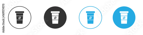 Hot coffee cup icon vector design pack. symbol logo.