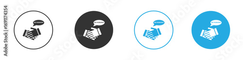 Handshaking icon vector design pack. symbol logo.
