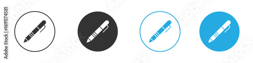 Fountain pen icon vector design pack. symbol logo.