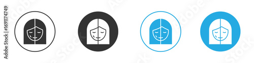Facelifting procedure icon vector design pack. symbol logo.