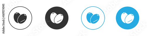 Dry fruit icon vector design pack. symbol logo.