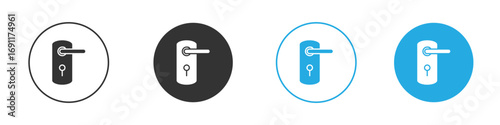 Door handle icon vector design pack. symbol logo.