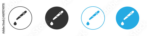 Dropper pipette icon vector design pack. symbol logo.