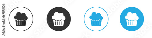 Cupcake icon vector design pack. symbol logo.