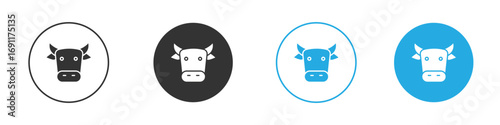 Cow icon vector design pack. symbol logo.