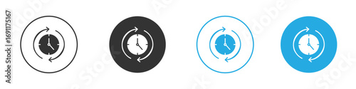 Course of time icon vector design pack. symbol logo.