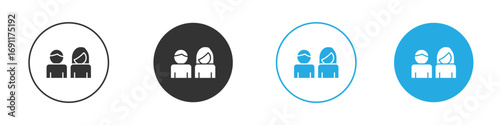 Couple icon vector design pack. symbol logo.