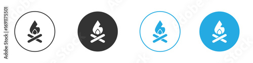Bonfire icon vector design pack. symbol logo.