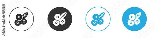 Blueberry icon vector design pack. symbol logo.