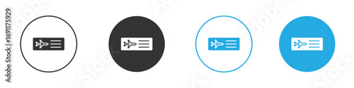 Air tickets icon vector design pack. symbol logo.